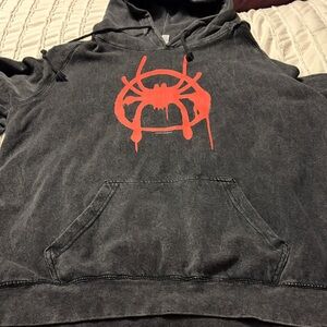 Marvel Black Hoodie with Red Spider Logo